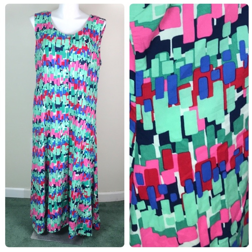 Vintage Sleeveless Maxi Sun Dress